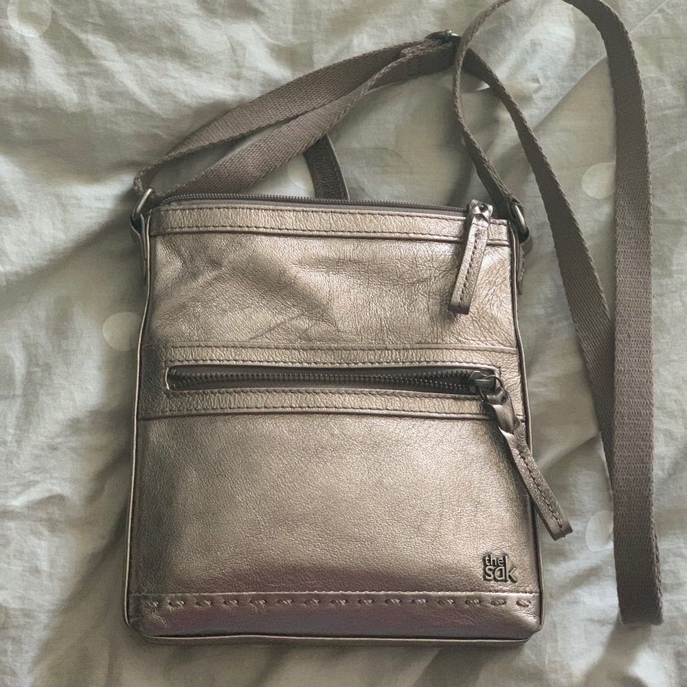 The Sak Pewter Metallic Crossbody